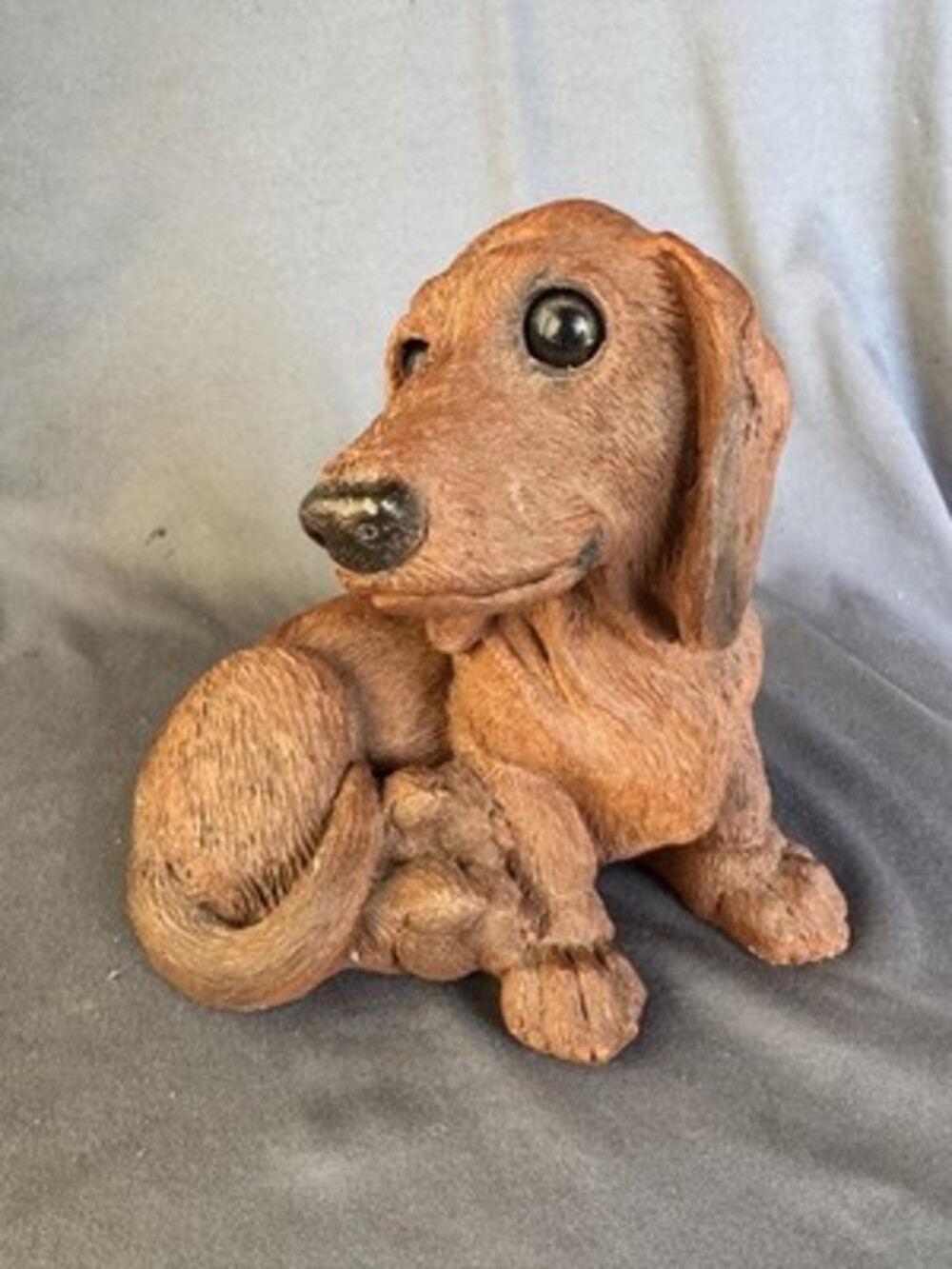 Animal Classics Dachshund Wiener Dog Figurine Press Paw Sound 1984 Miller - Picture 1 of 5